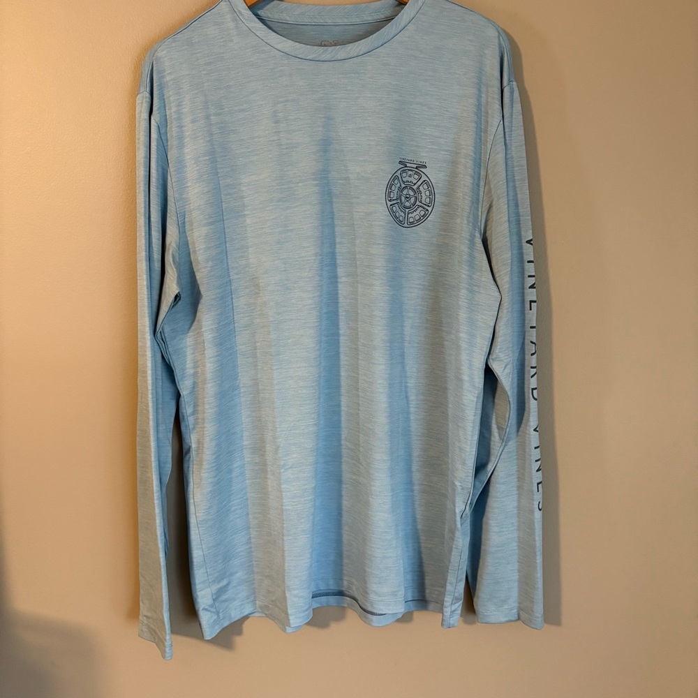 Vineyard‎ Vines Men's Sky Blue Long Sleeve fishing shirt